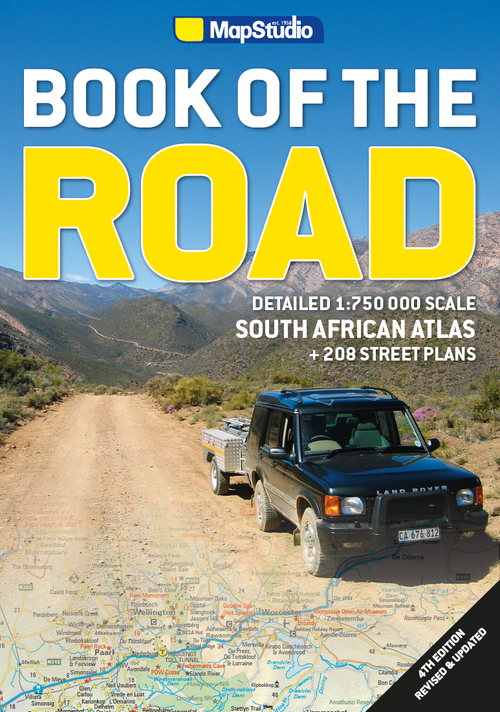 Book cover of 'Book of the Road' by MapStudio with a scenic road and vehicle illustration.