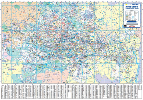 Joburg Regional Wall Map