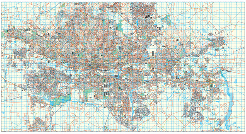 Map Studio Joburg Large Wall Map, full sheet, showing street-level coverage of the central Gauteng conurbation at 1:25 000.
