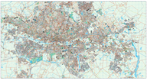 Map Studio Joburg Large Wall Map, full sheet, showing street-level coverage of the central Gauteng conurbation at 1:25 000.