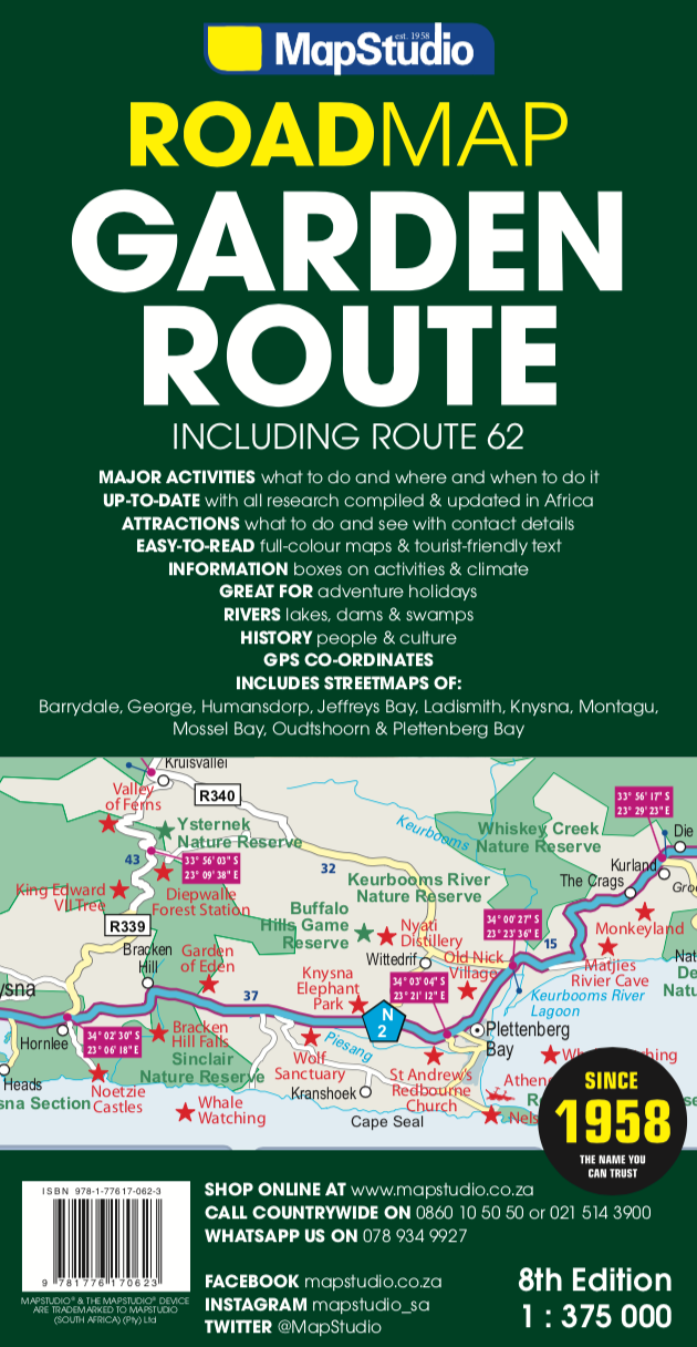 Garden Route & Route 62 Road Map