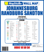 Johannesburg/Randburg/Sandton Wall Map