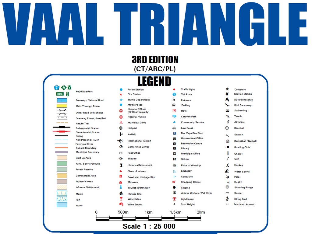 Vaal Triangle Wall Map