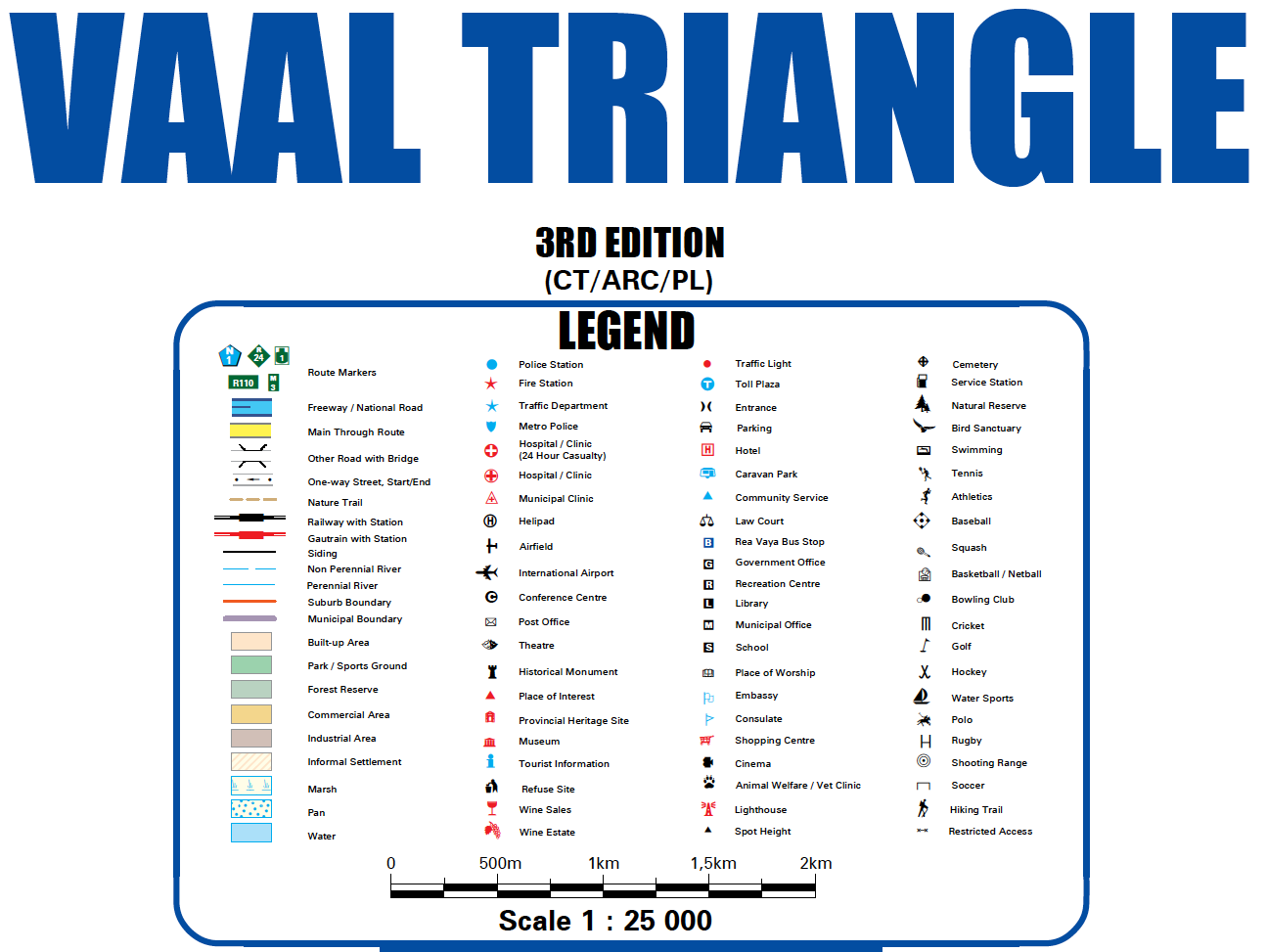 Vaal Triangle Wall Map