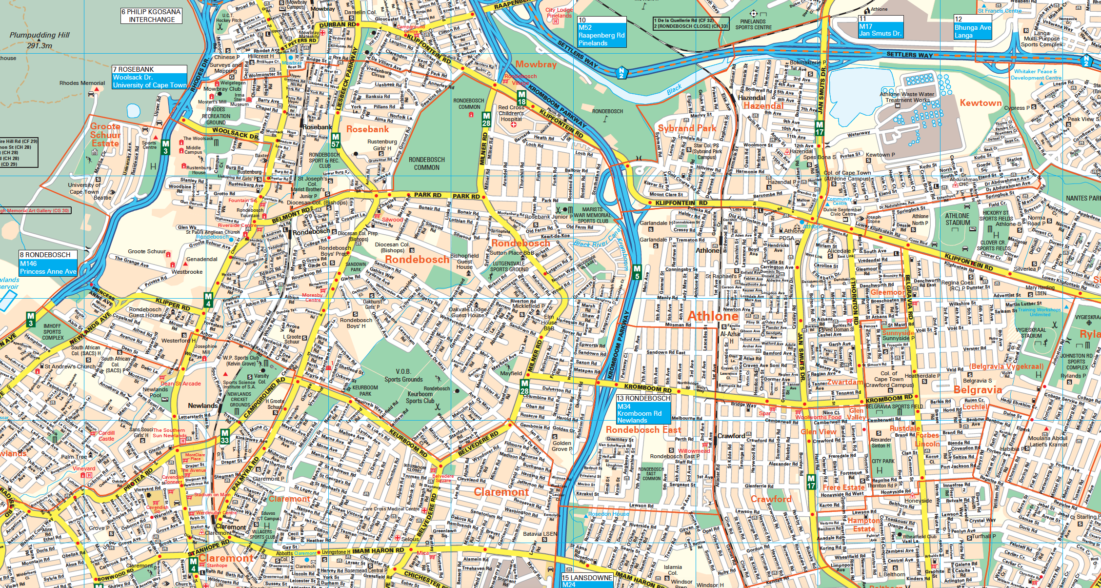 Cape Town Wall Map