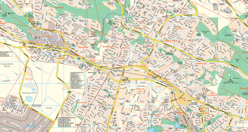 Gauteng West Rand Wall Map