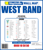 Gauteng West Rand Wall Map