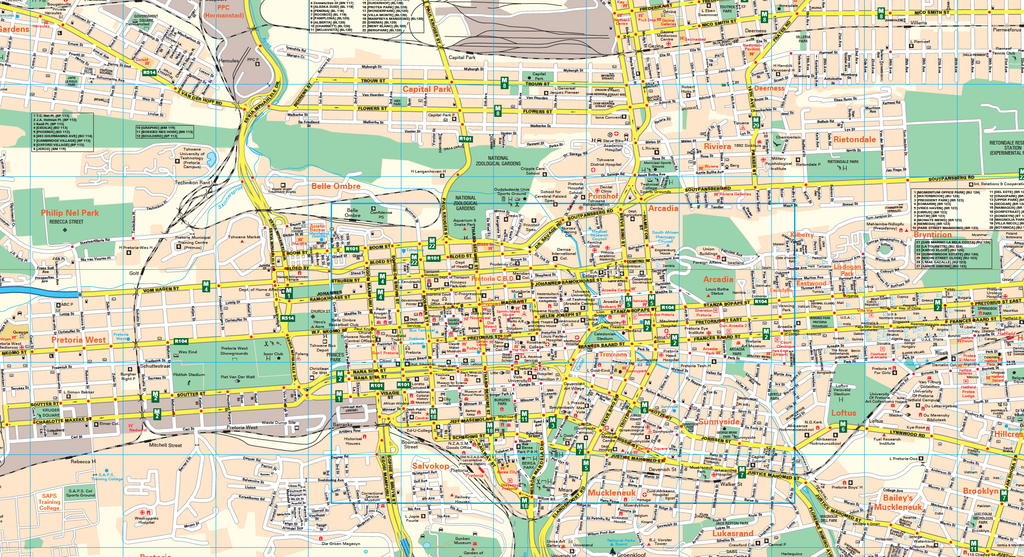 Pretoria Wall Map