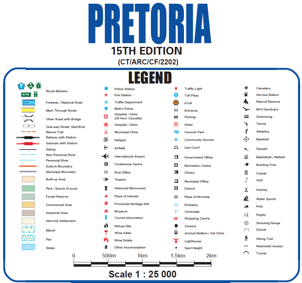 Pretoria Wall Map
