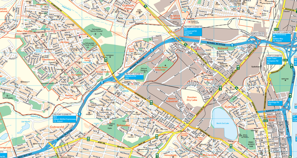 Gqeberha Wall Map