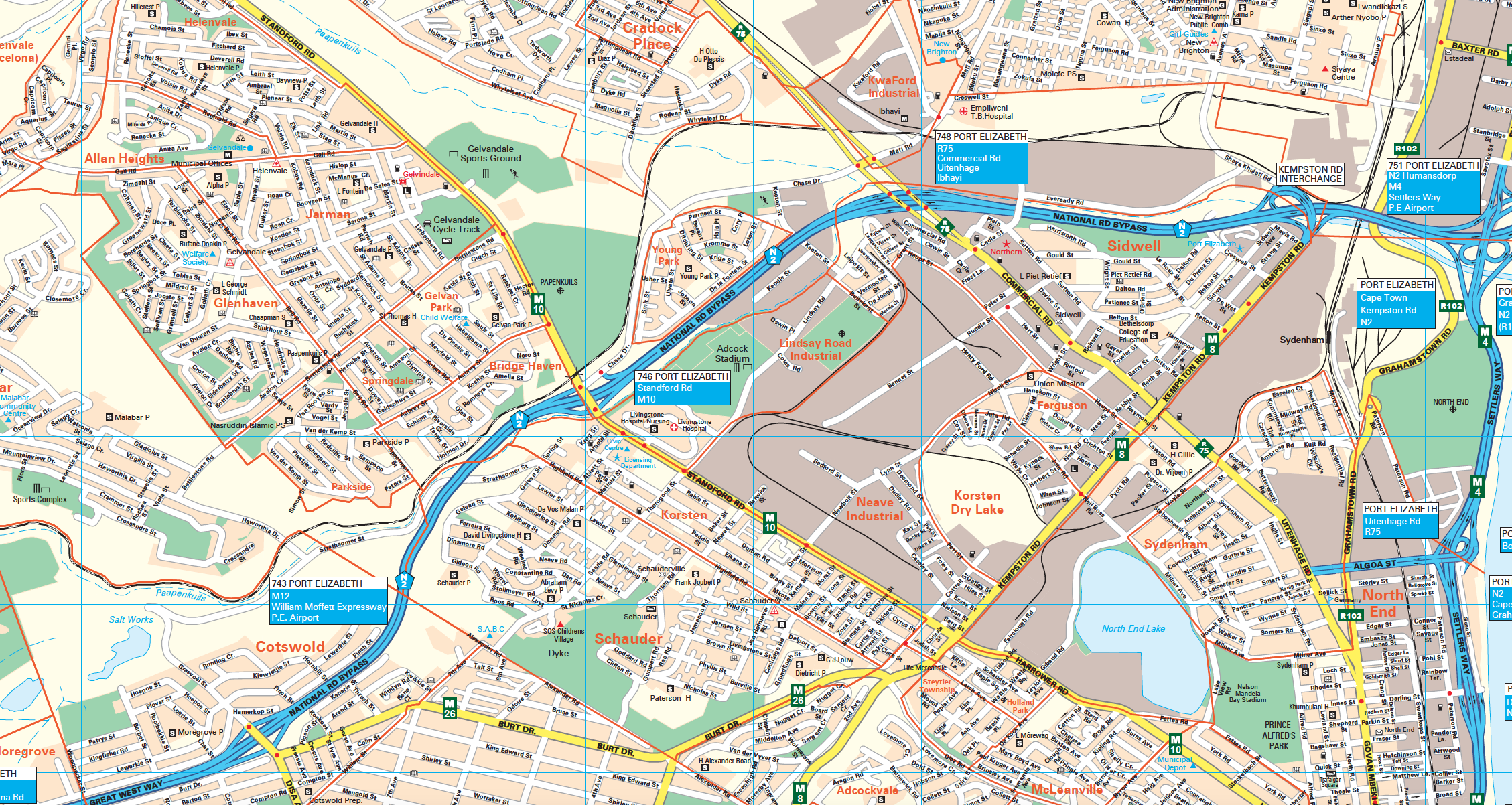 Gqeberha Wall Map