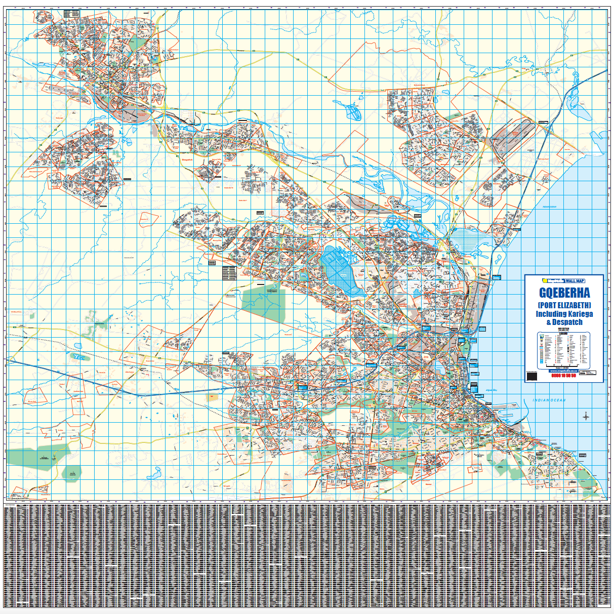Gqeberha Wall Map