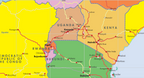 East Africa Political Educational Wall Map — DETAIL