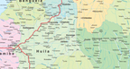 Angola Wall Map — DETAIL