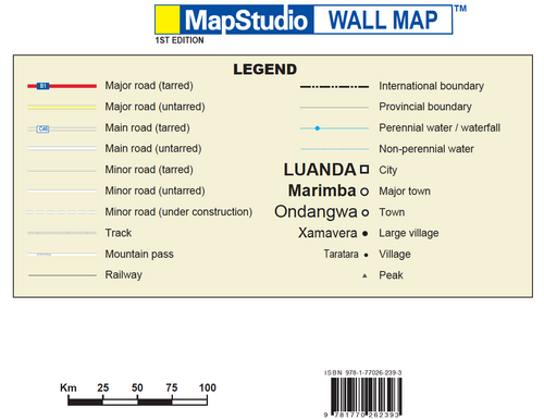 Angola Wall Map — LEGEND