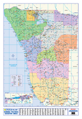 Namibia Political Executive Small Wall Map — FULL sheet