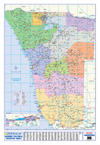 Namibia Political Executive Small Wall Map — FULL sheet