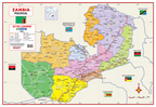 Zambia Political Educational Wall Map — FULL sheet