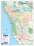 Namibia Political Wall Map — FULL sheet