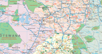 SADC Political Wall Map — DETAIL