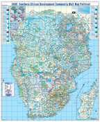 SADC Political Wall Map — FULL sheet