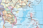 Map of Southeast Asia with highlighted routes and countries