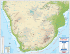 Southern Africa Physical Active Learning Wall Map — FULL sheet