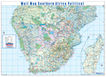 Southern Africa Political Wall Map — FULL sheet