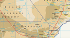 Botswana Physical Wall Map — DETAIL