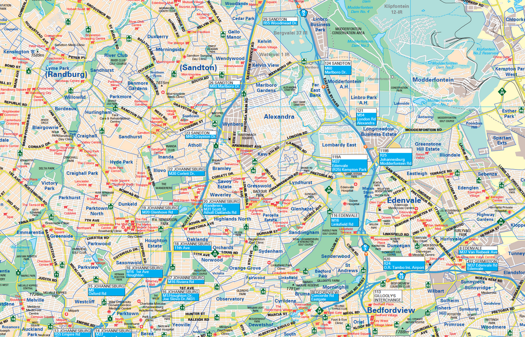 Joburg Regional Wall Map