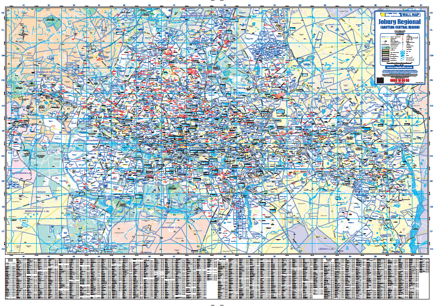Joburg Regional Wall Map