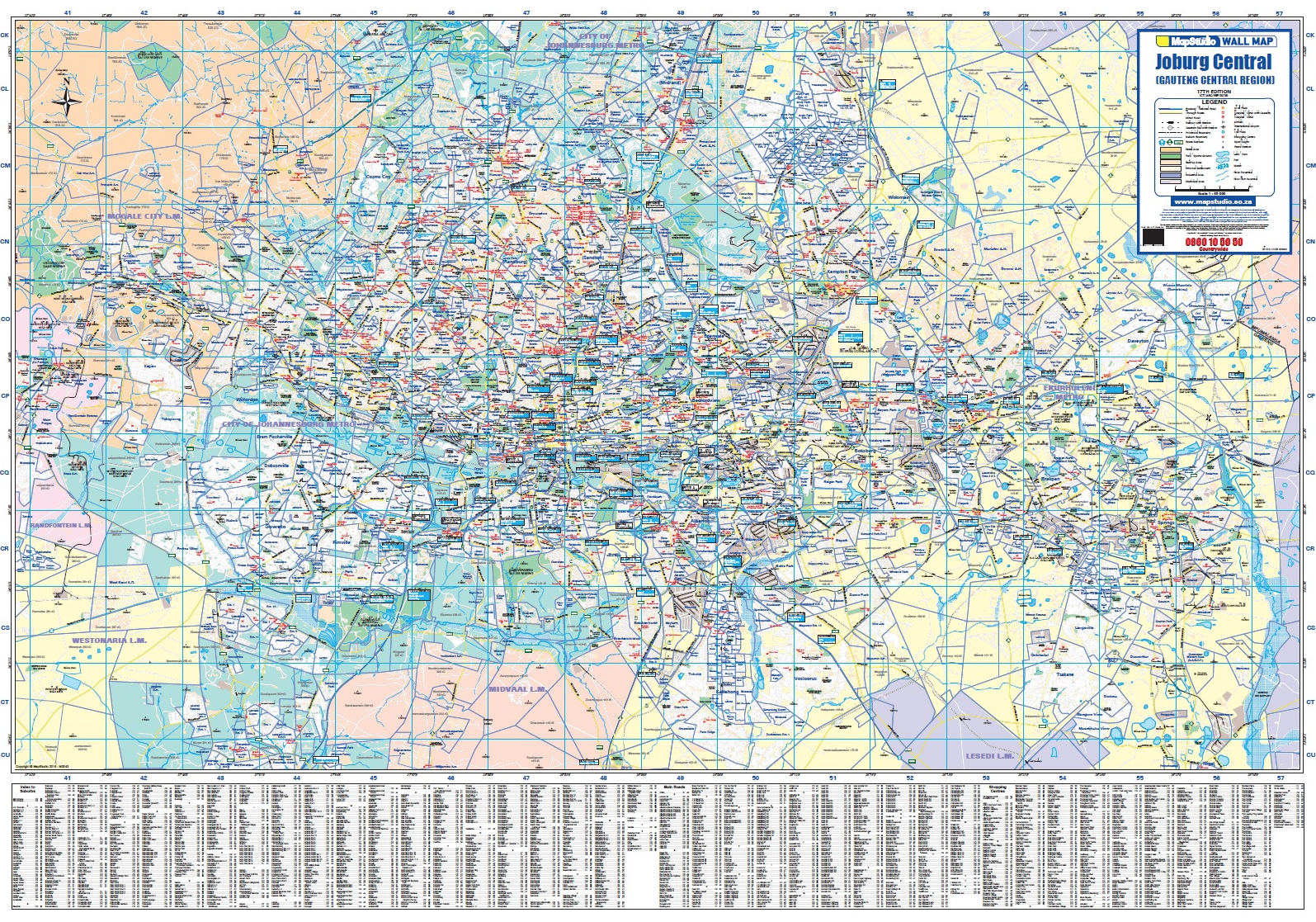 Joburg Regional Wall Map