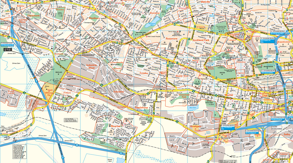 Joburg Large Wall Map