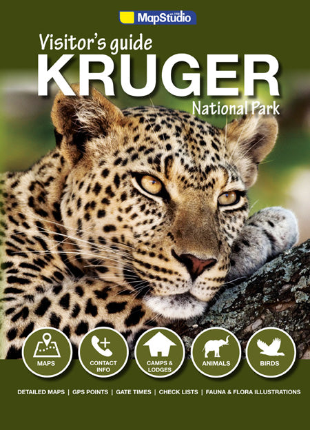 Visitors guide to Kruger National Park with a leopard on the cover