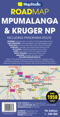 Cover of a road map of Mpumalanga and the Kruger National Park featuring and inset map.