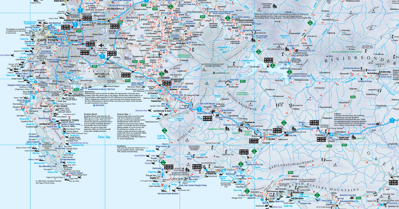 Map of Cape Town and Overberg with rivers and national roads featured.