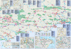 Map of the Western Cape with inset maps of various towns.
