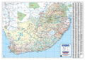 Map of South Africa with various colors and text on a white background.
