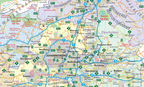 Map of Gauteng and surrounding areas with various labels and colours.