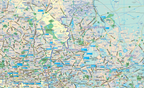 Map of eastern Johannesburg with various roads, locations, and possibly landmarks.