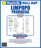MapStudio Limpopo Provincial wall map legend and contact information.