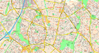 Detail from the Joburg Large Wall Map at 1:25 000, showing individual street names, suburb boundaries, route numbers and civic landmarks.