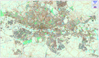 Map Studio Joburg Large Wall Map, full sheet, showing street-level coverage of the central Gauteng conurbation at 1:25 000.