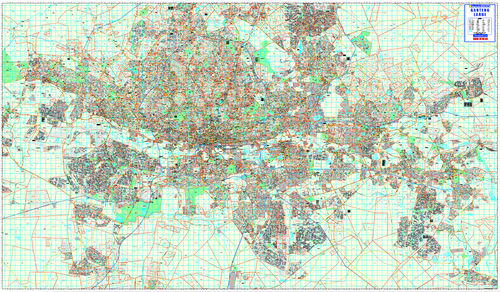 Map Studio Joburg Large Wall Map, full sheet, showing street-level coverage of the central Gauteng conurbation at 1:25 000.